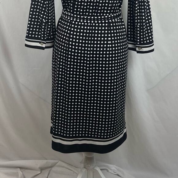 Talbots Black & White Polka Dot Career OfficeCore Shirt Dress NWOT Size S - Picture 7 of 13